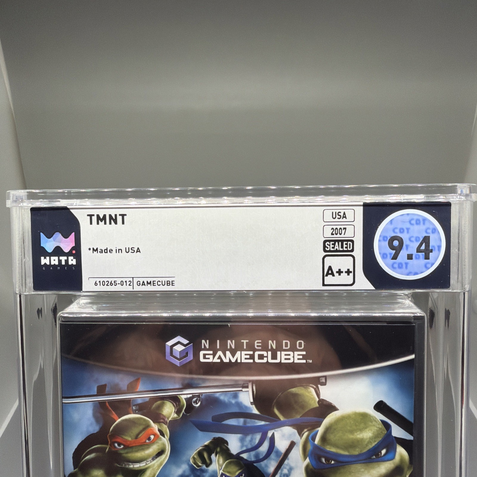 WATA TMNT GameCube Graded 9.4 A++ Nintendo Brand New Sealed TMNT Graded Gamecube