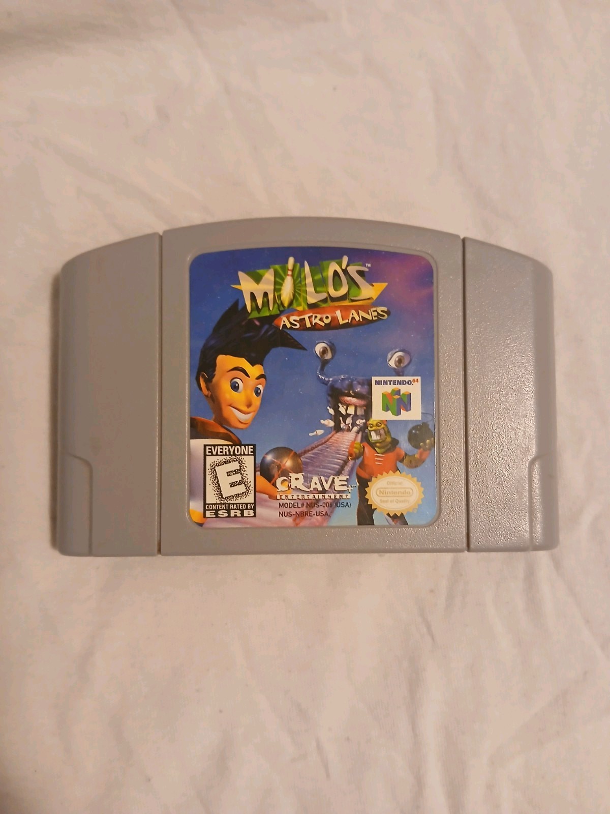 Milo’s Astro Lanes (Nintendo 64, 1998) Cart Only cleaned tested works