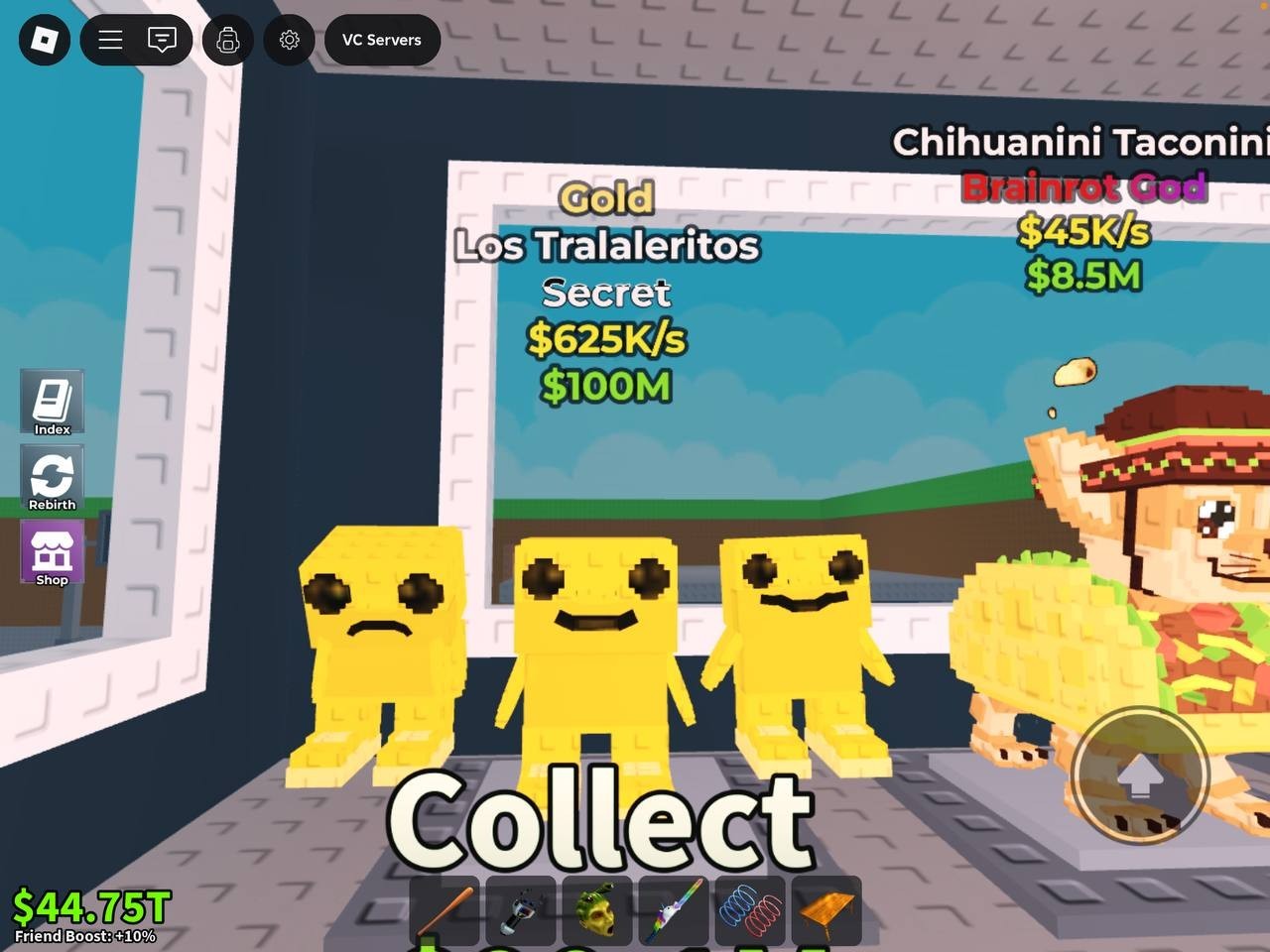 Steal a Brainrot Los Tralaleritos GOLD/cheap and fast!