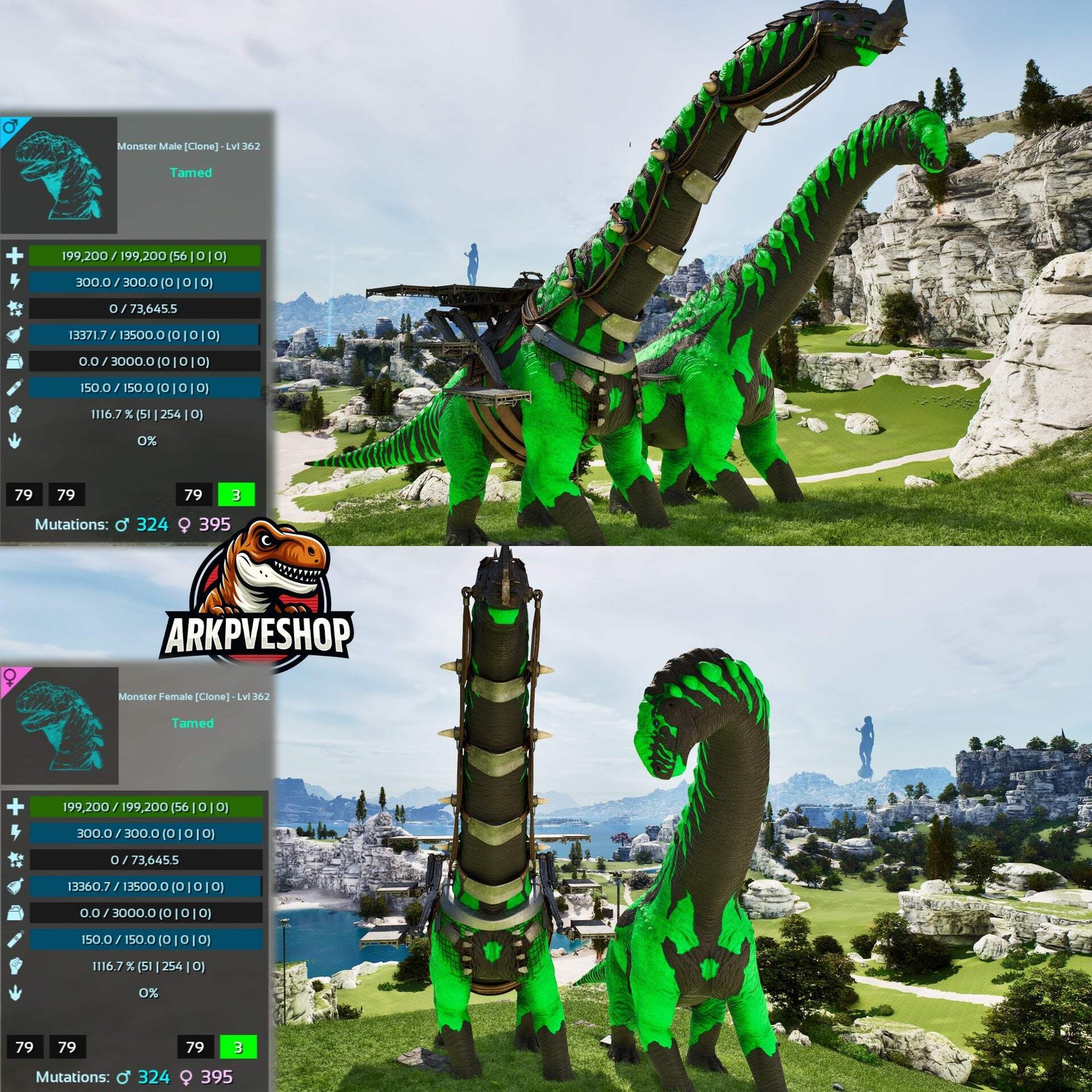 ASA PVE 🦖ARK Survival Ascended Dreadnoughtus Dreadno 362Lvl