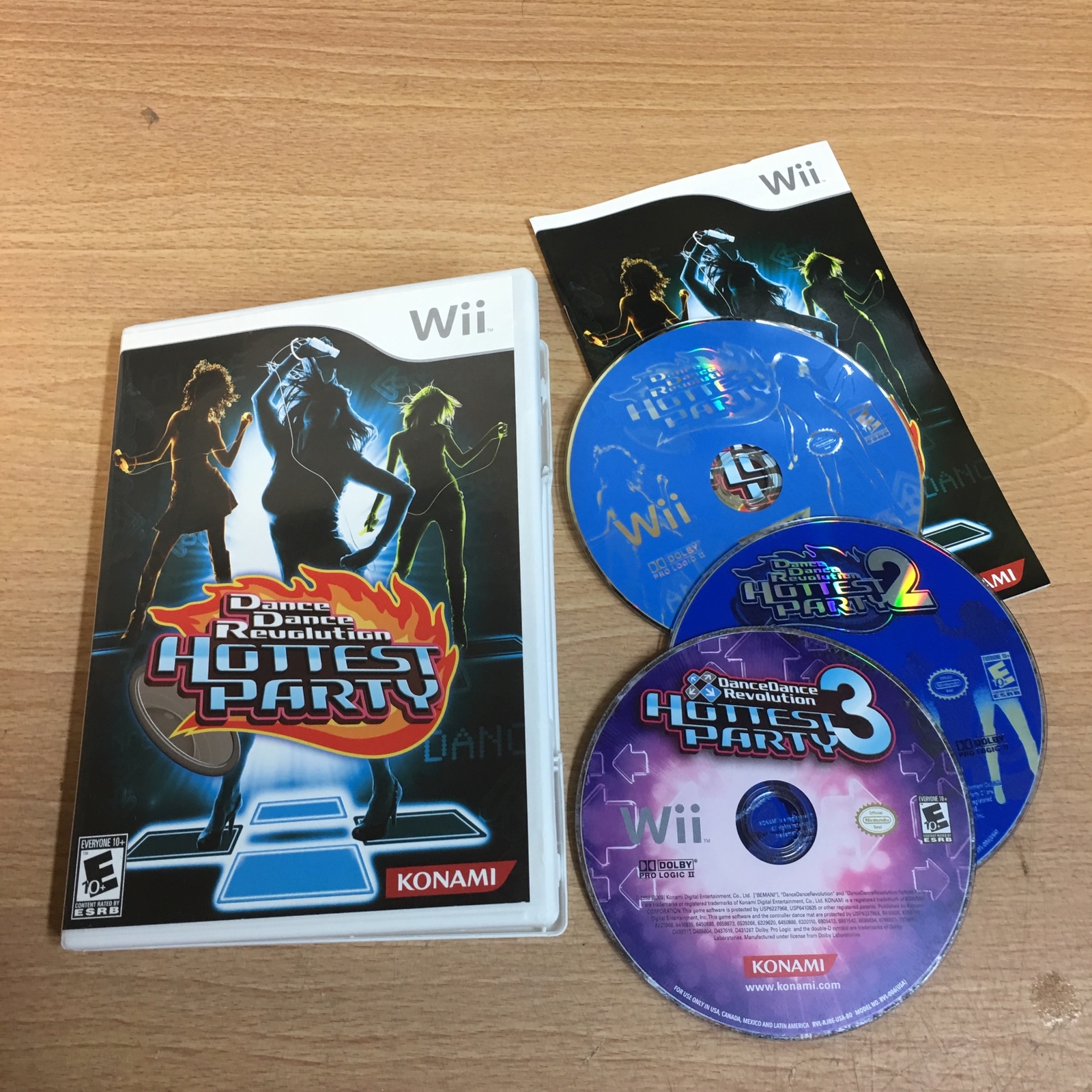 Dance Dance Revolution Hottest Party 1 2 3 Nintendo Wii 3 Game Bundle