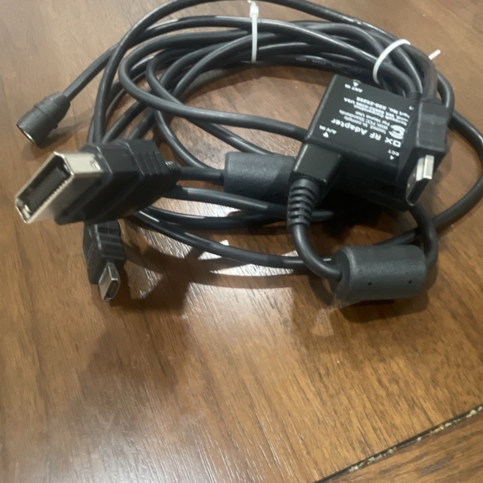 Microsoft Xbox RF Adapter Cable X08-25286 6ft Black Wired Console Accessory