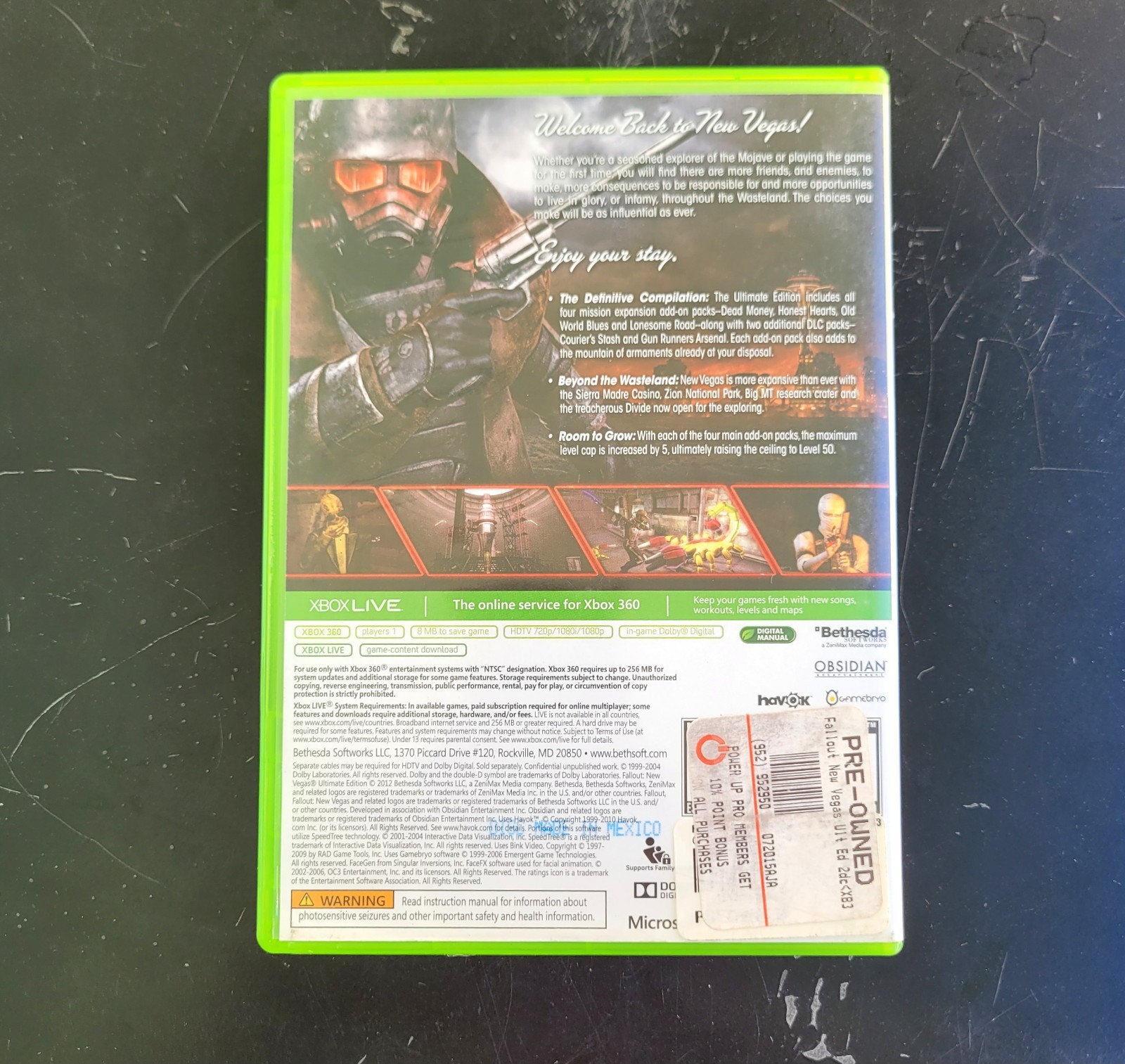Fallout: New Vegas-Ultimate Edition – Platinum Hits Xbox 360 CIB Tested working