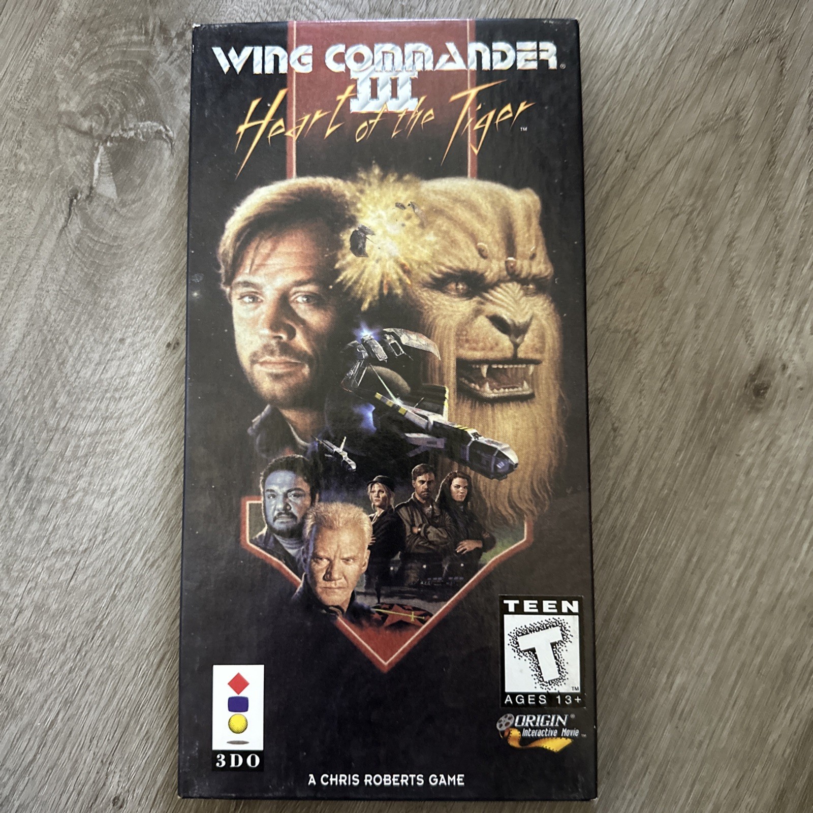 Wing Commander III: Heart of the Tiger (3DO 1995) Discs, Manuals, Long Box Nice