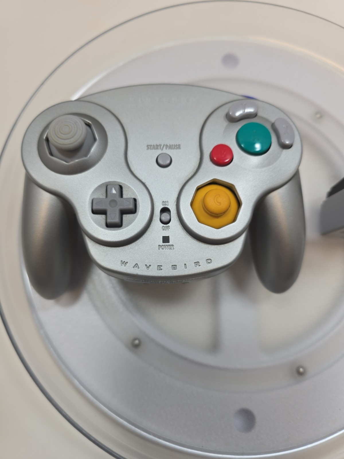 Nintendo GameCube Wireless Wavebird Controller W/ Receiver Platinum DOL-004