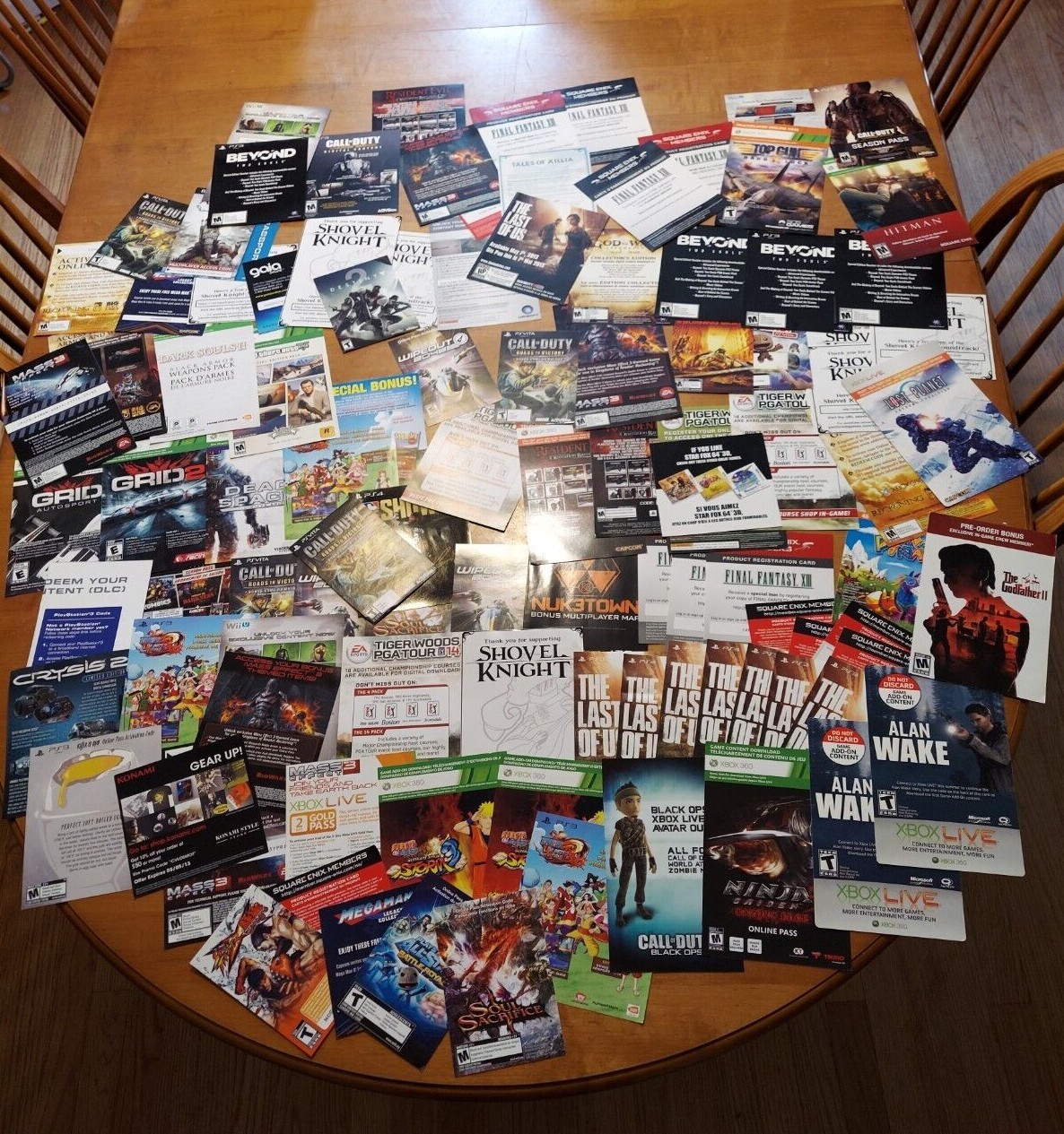 LOT of 60 + Expired Codes Cards Xbox 360 PS3 Wii U PS Vita READ