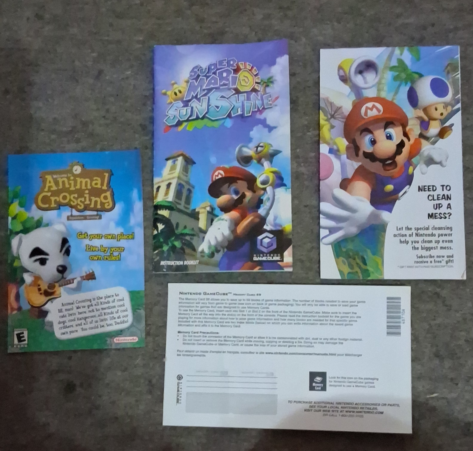 Nintendo Super Mario Sunshine Instruction Manual Booklet, English
