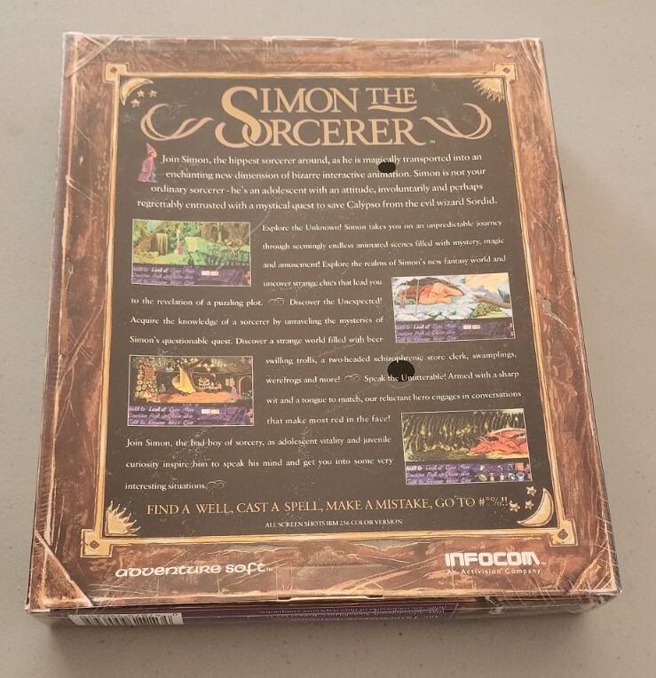 Simon the Sorcerer Infocom – Big Box MS-DOS PC New Sealed!!!