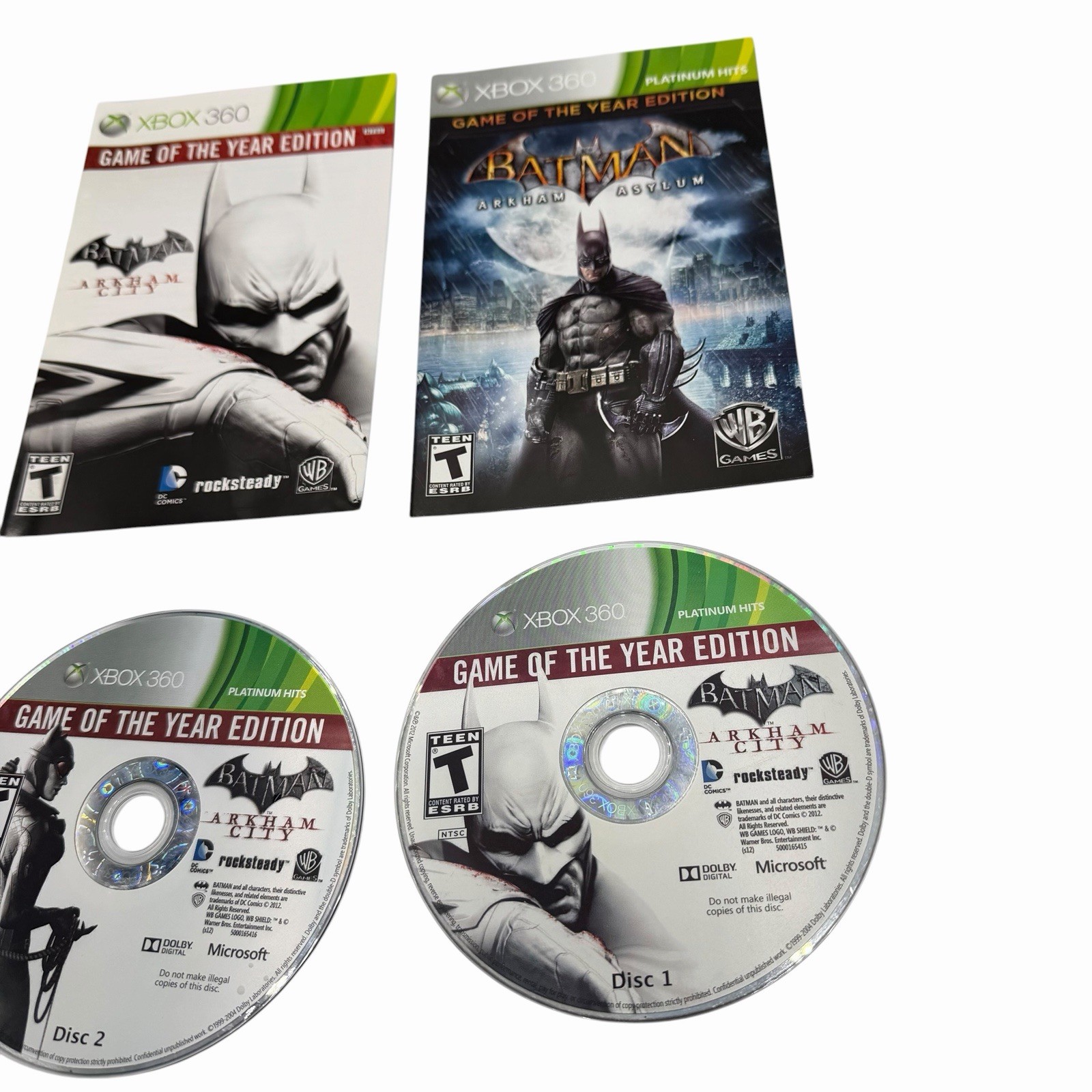 Batman Arkham Asylum + Batman Arkham City Dual Pack Video Game Complete