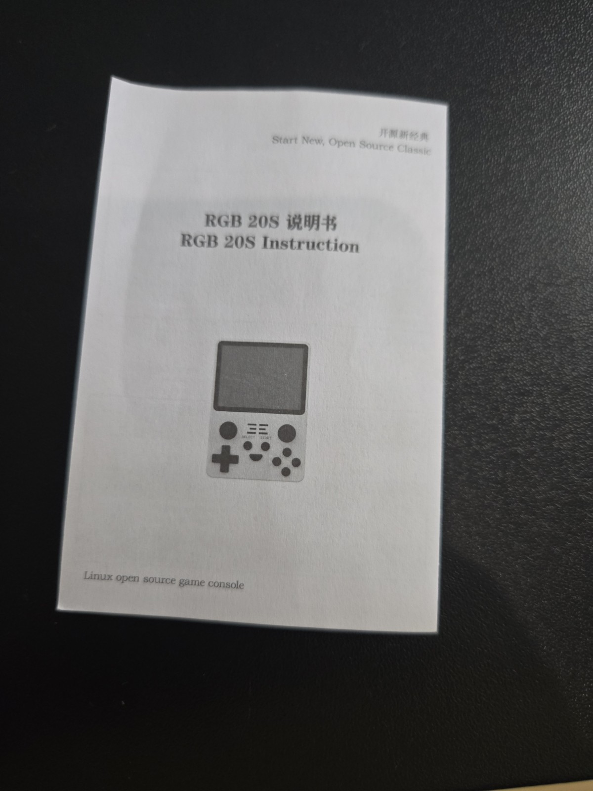 Powkiddy RGB20S Retro Handheld Emulator Game Console Black In Box