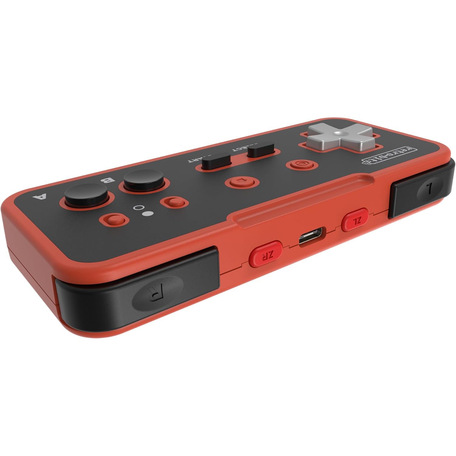 Retro-Bit Origin 8 Wireless Controller for NES, PC/Windows, Switch – Black/Red