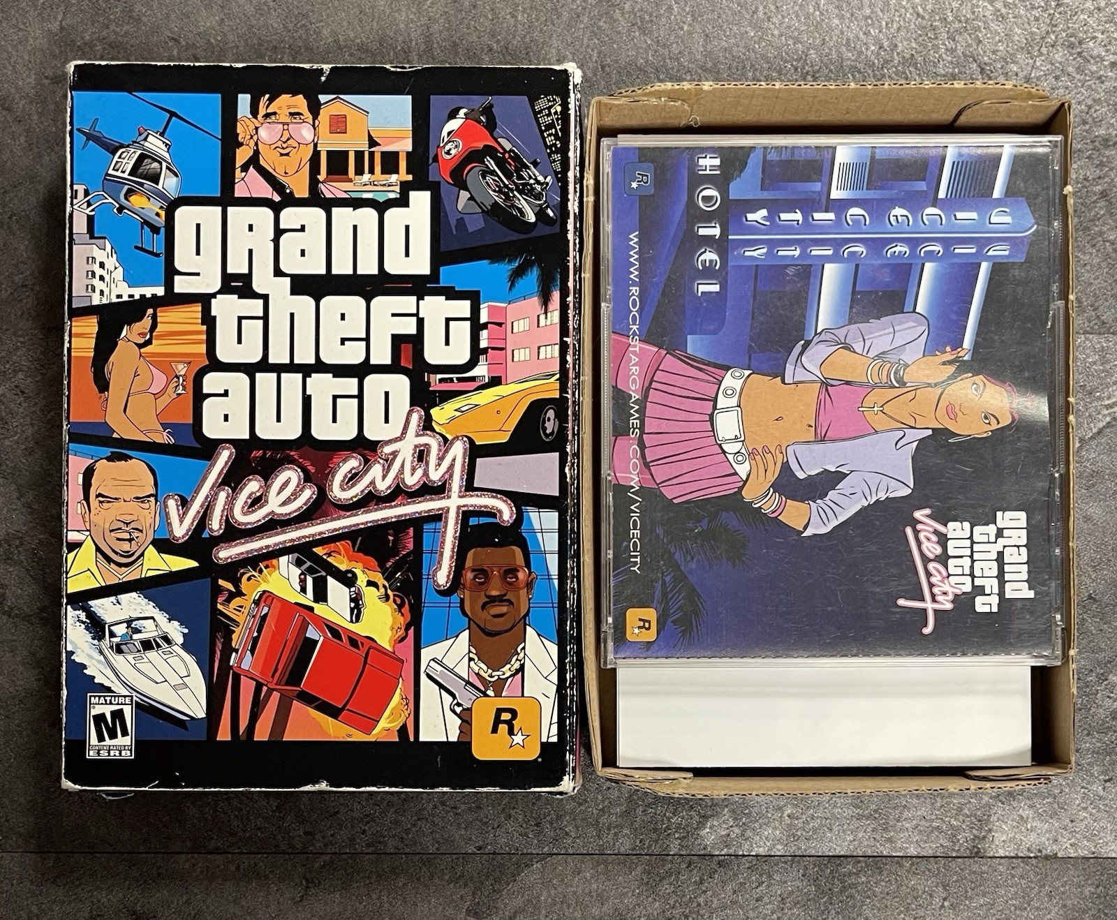 Grand Theft Auto Vice City PC Box With Map Manual GTA No Game Disc Included