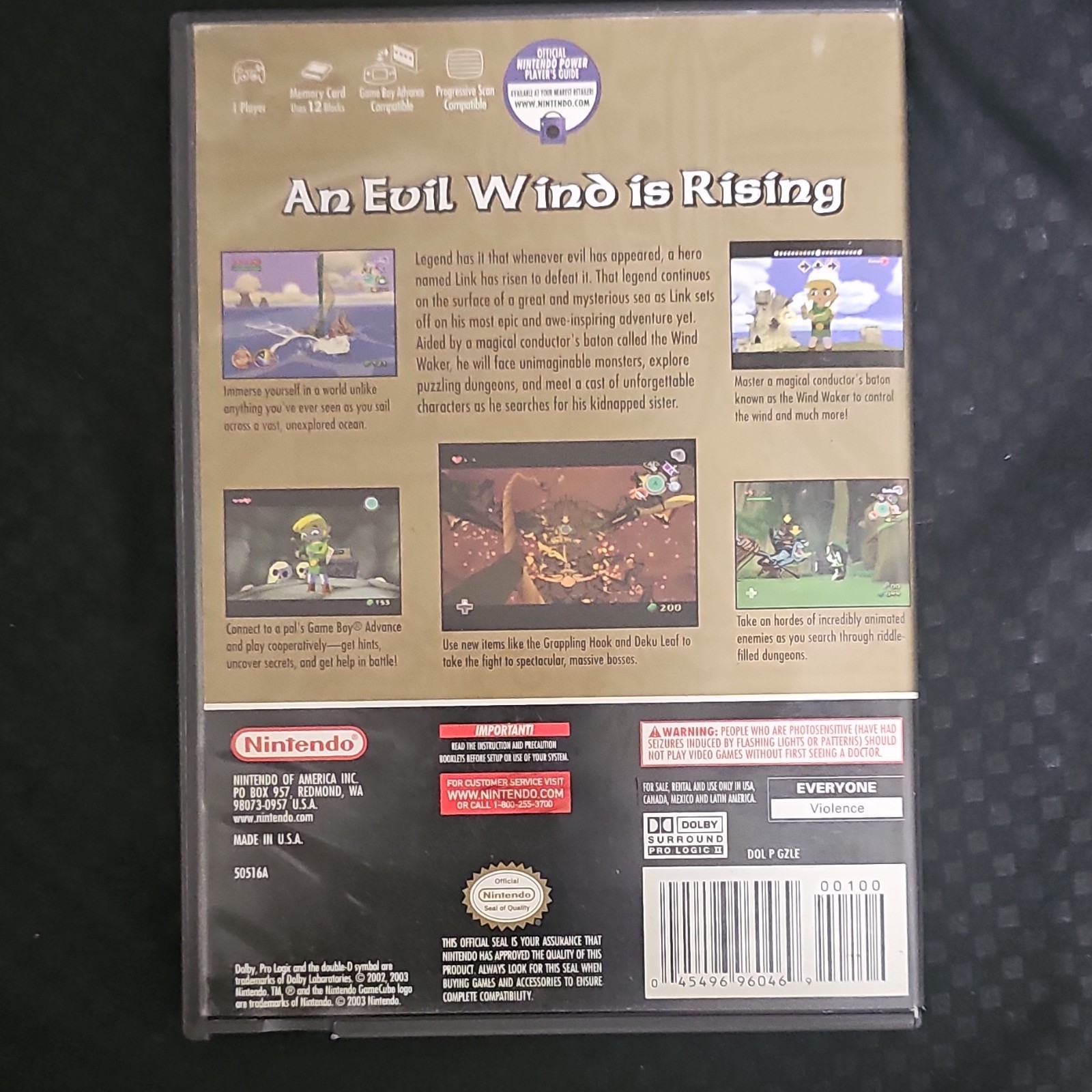 Nintendo Zelda The Wind Waker GameCube Complete w/ Manual E 2003 NTSC-U/C