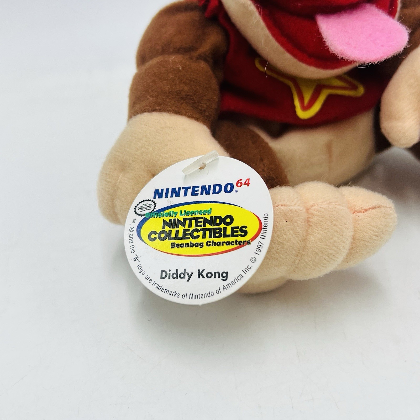 Diddy Kong Nintendo Collectibles Beanbag Plush 1997 Monkey New