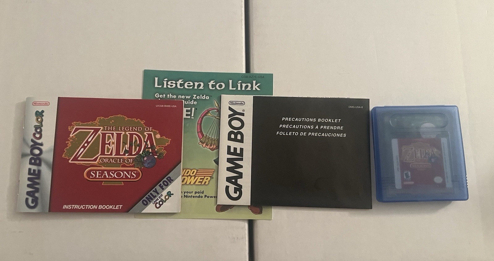 Zelda: Oracle of Seasons GBC NTSC-U/C 2001 E Manual Included CIB Complete
