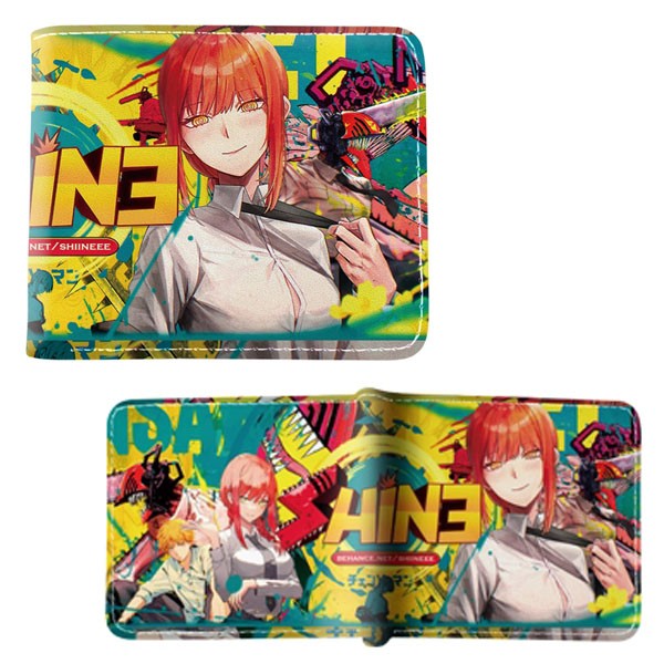 Chainsaw Man Bi-Fold Wallet – COLOR MANGA MAKIMA New (Anime 4×5″ Billfold)