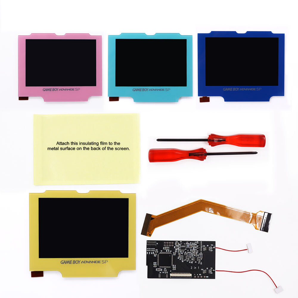 Multi-Color Lens Touch Backlight Color IPS LCD Kit For Gameboy advance GBA SP