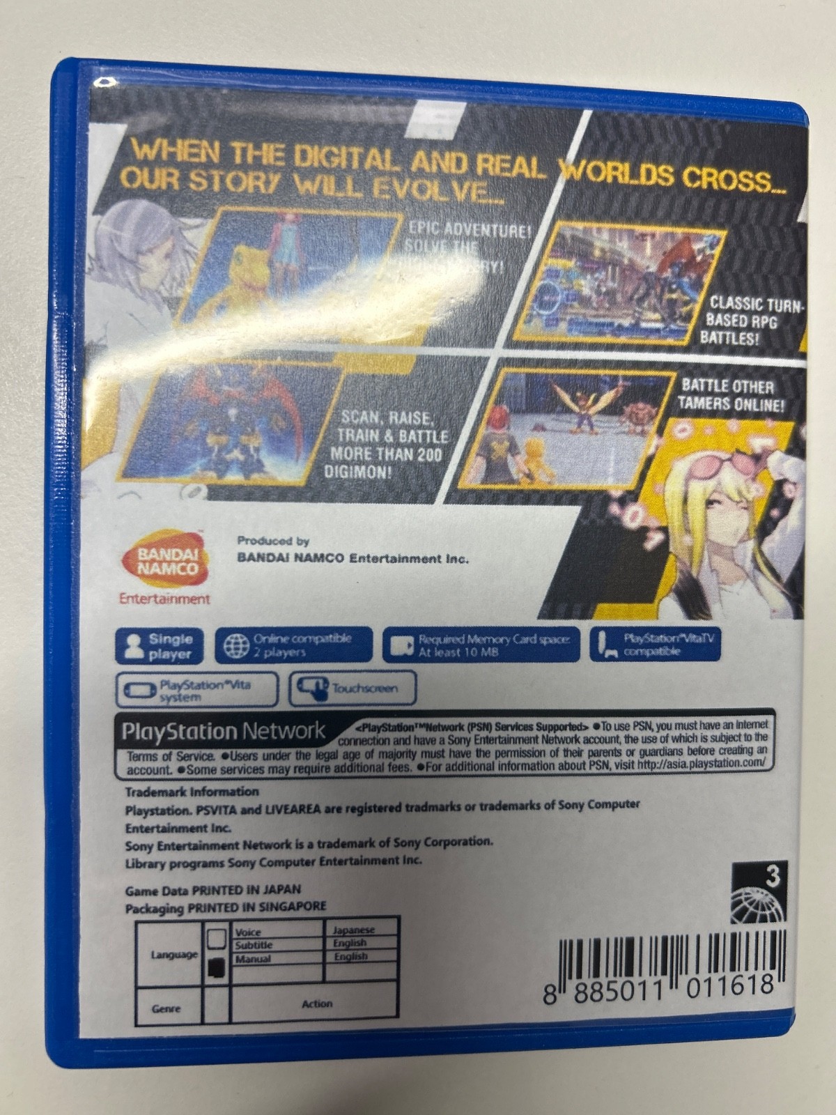 Digimon Story Cybersleuth Asian/English Reprinted Art Playstation PS Vita Game