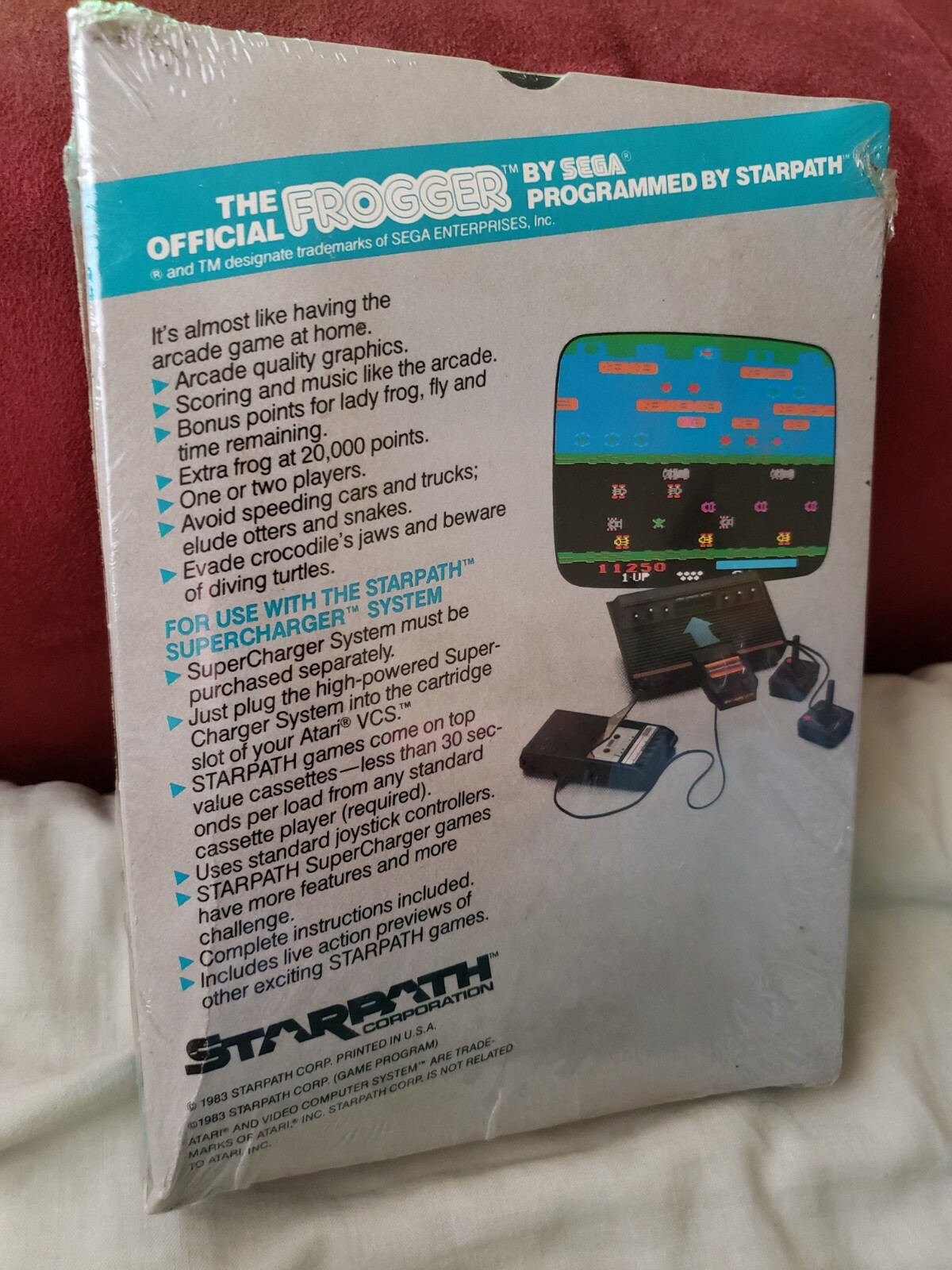 STARPATH Sealed Frogger Atari VCS 2600 never opened CIB amazing Supercharger