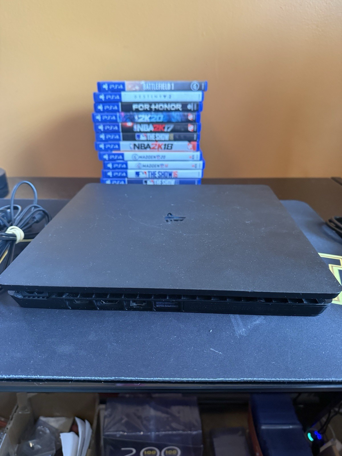 Sony PlayStation 4 500GB Console Bundle 12 Games 2 Controllers All Wires Working