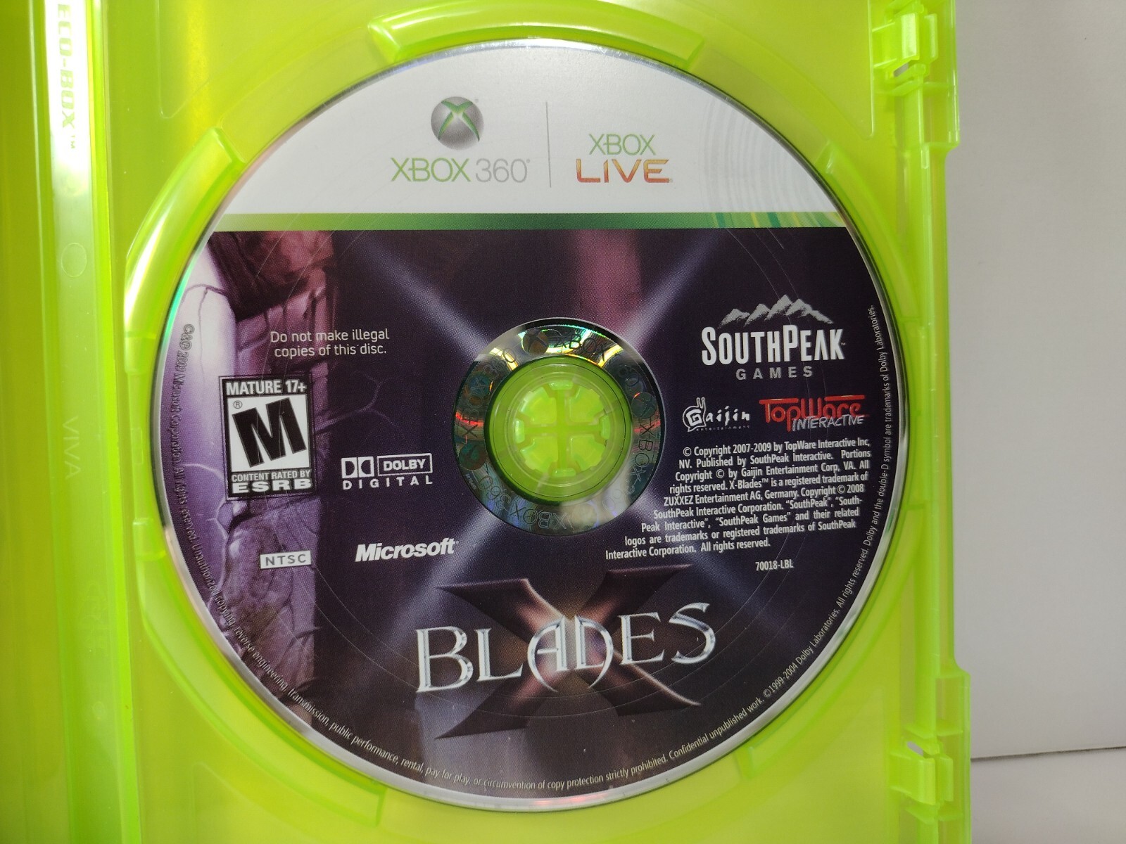 X-Blades (Xbox 360, 2009) Hack & Slash Action Video Game COMPLETE Tested! Read!