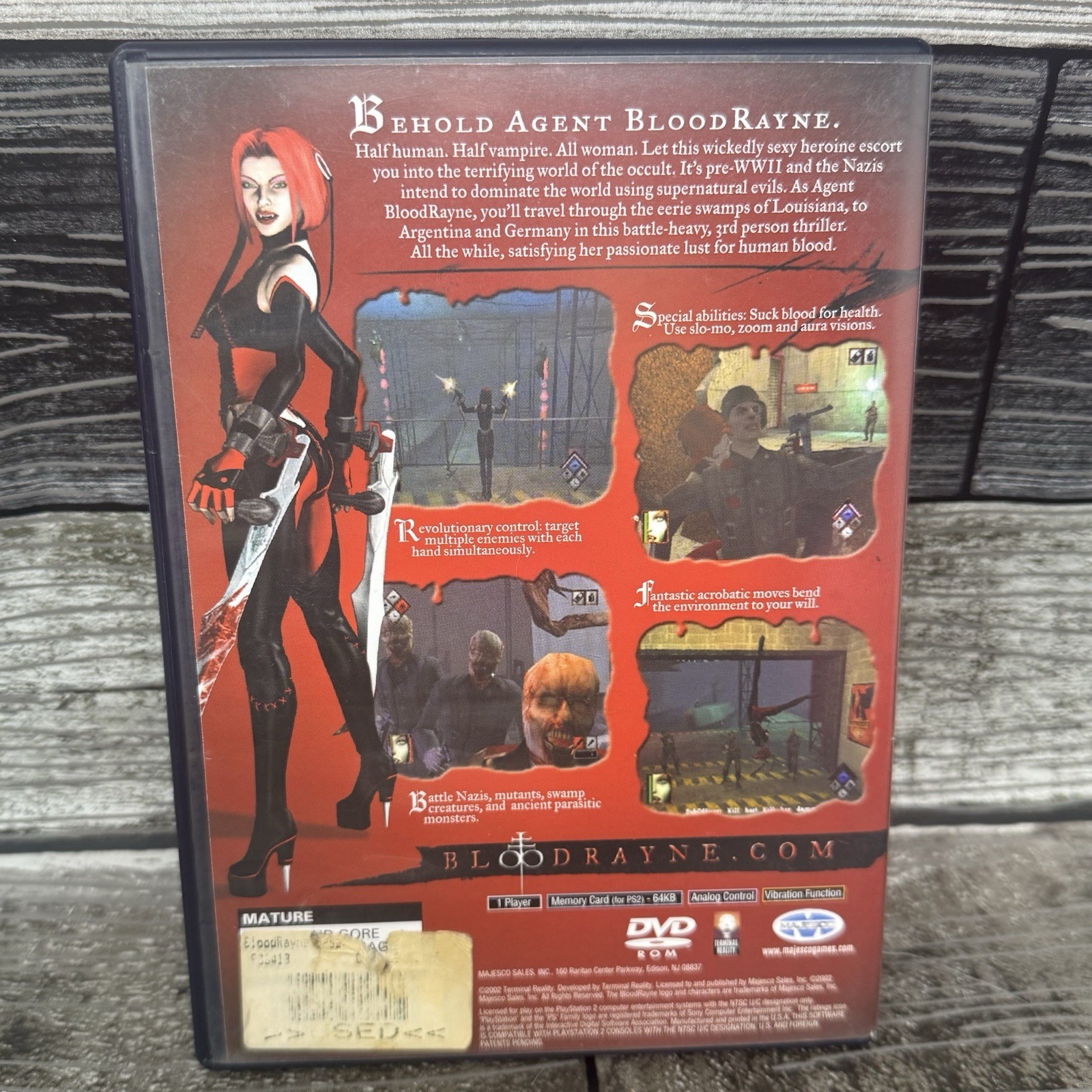 Bloodrayne (Sony PlayStation 2 PS2, 2002) – Case & Disc, Tested, Working