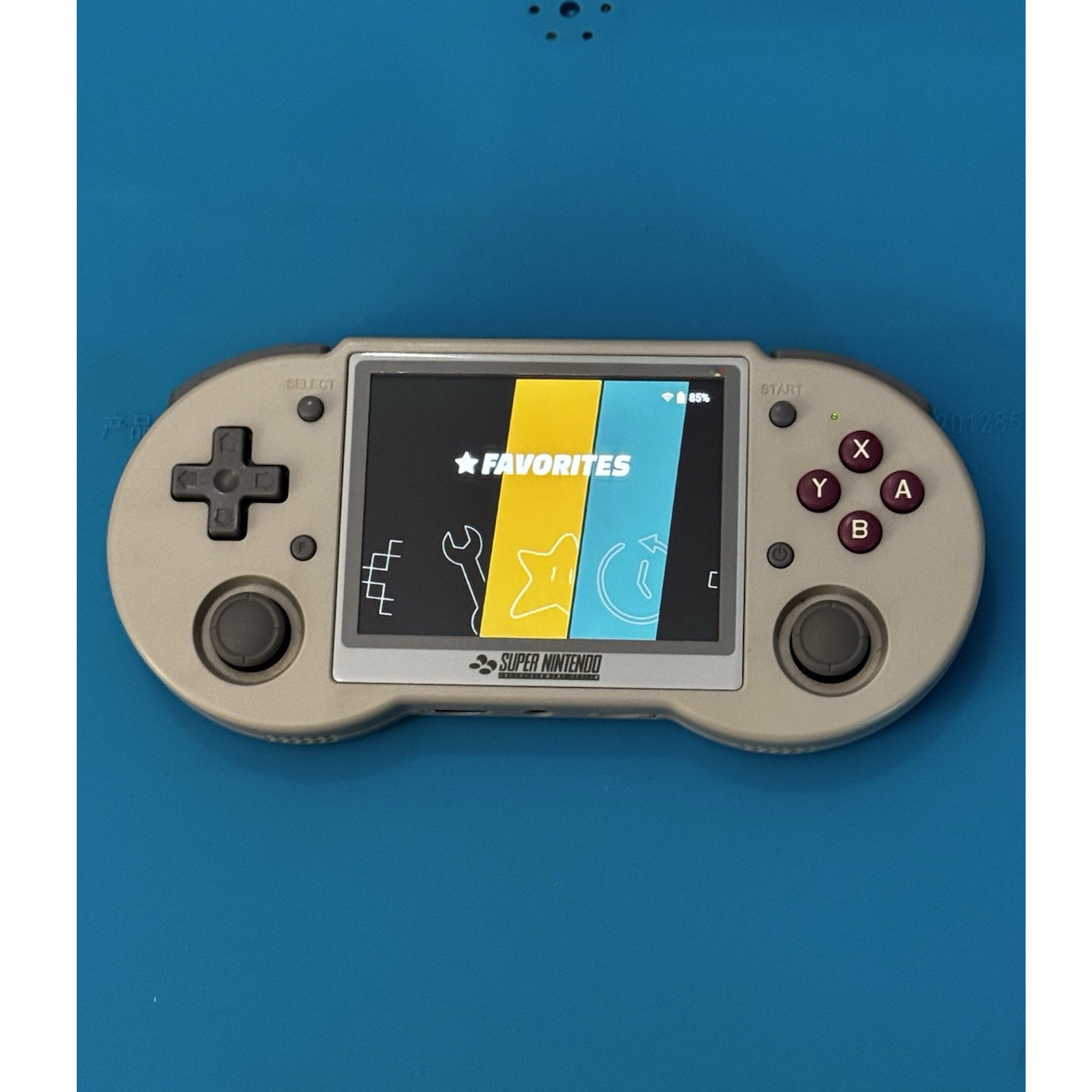 Anbernic RG353PS Handheld Console Gray SNES Style sticker Rocknix OS