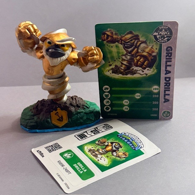Skylanders Swap Force Figure Card Grilla Drilla Activision Series 3 XBox Sticker