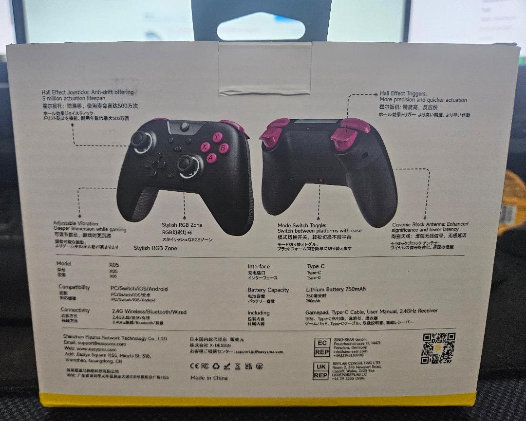 EasySMX X05 2.4g Wireless Gaming Controller for PC/Steam/iPhone/Android/Switch