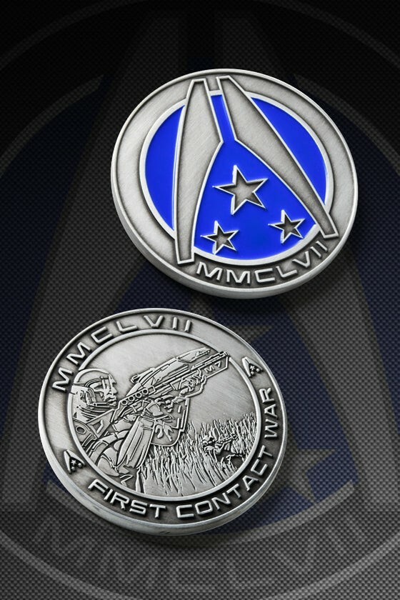 Mass Effect Trilogy Commemorative First Contact War Collectible Challenge Coin