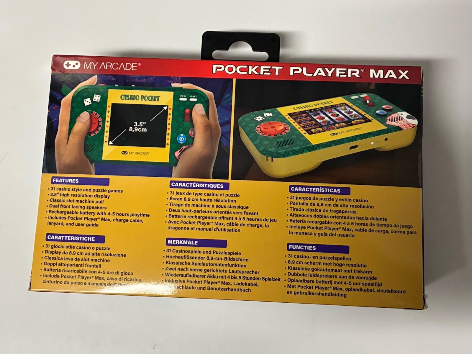 MY ARCADE POCKET PLAYER MAX PORTABLE GAMING SYSTEM OVER 30 Casino Style Games