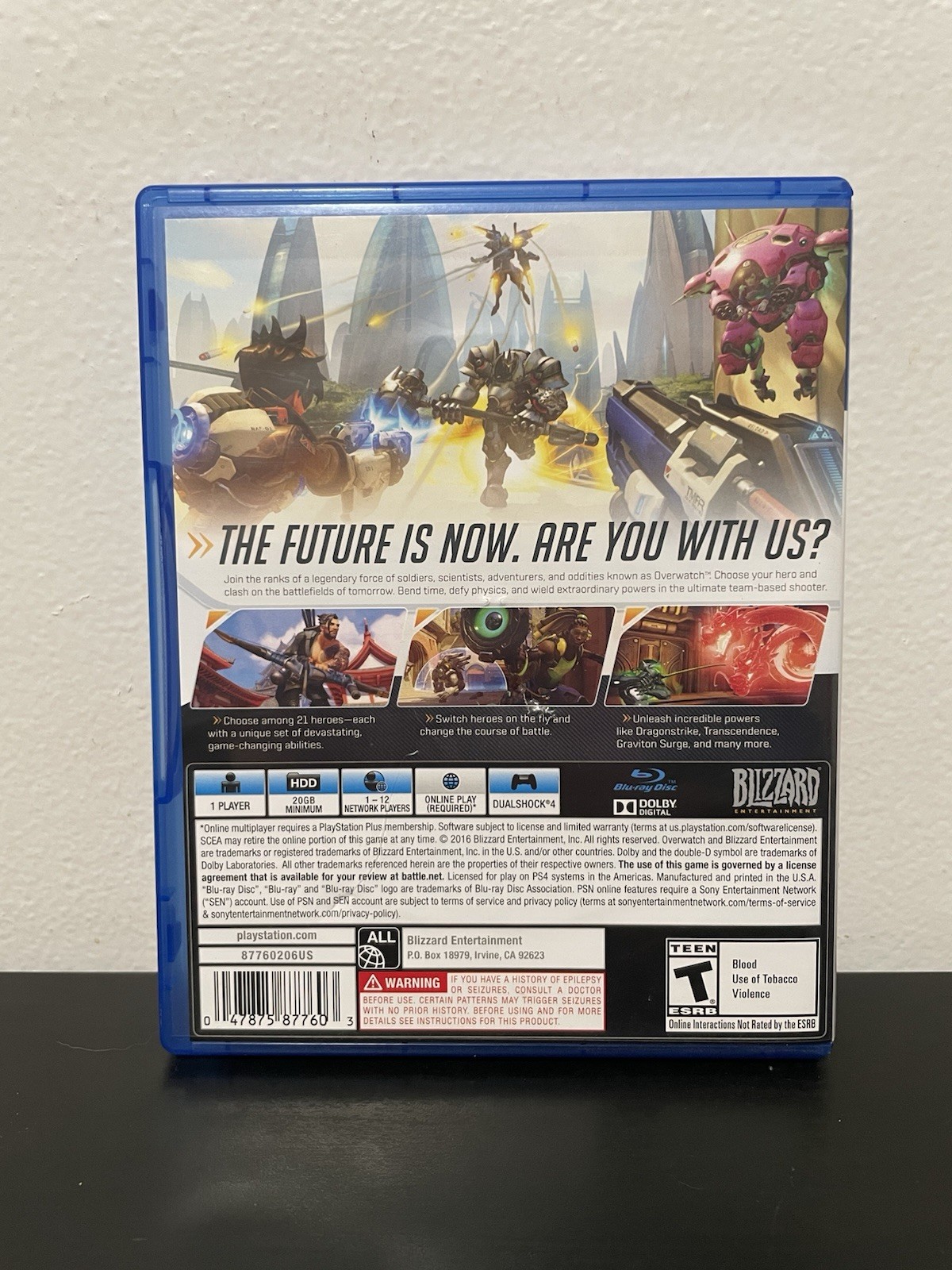 Overwatch Origins Edition PS4 PlayStation 4 Noire Widowmaker Skin Exp. READ