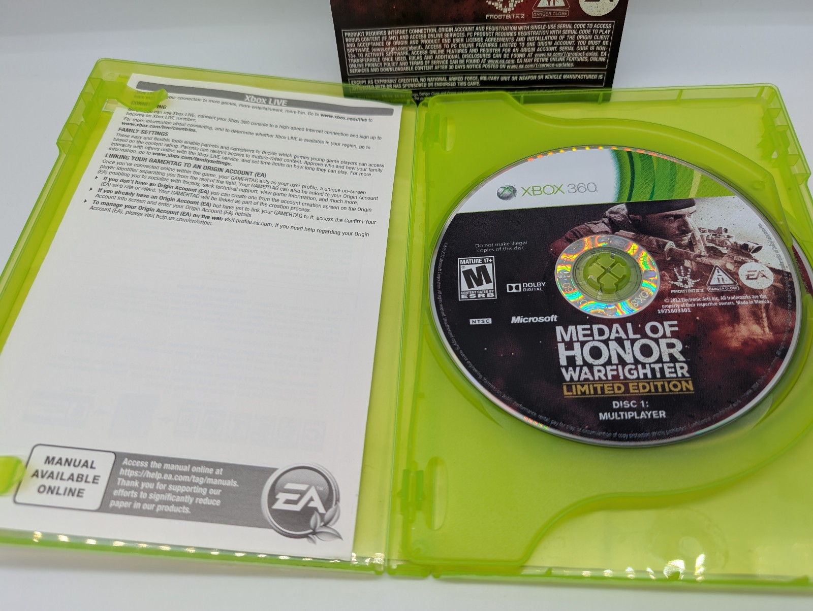 Medal of Honor: Warfighter (Xbox 360) ACCEPTABLE, DISCS NEAR MINT 2-DISC SET!