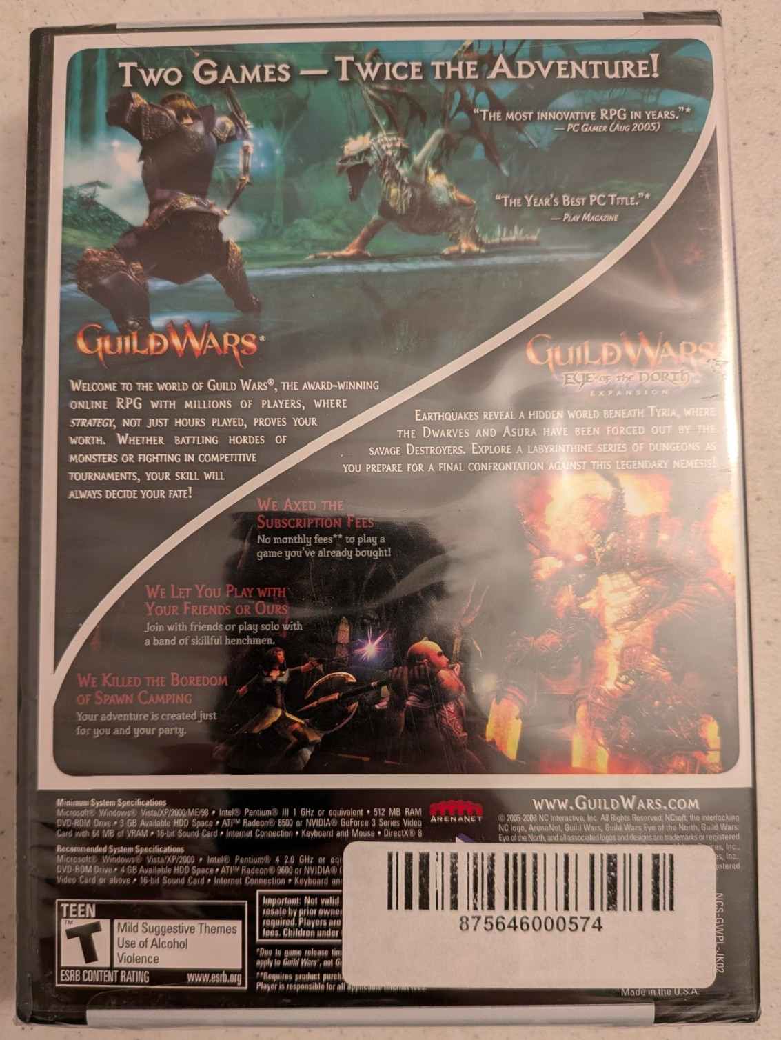 Video Game PC Guild Wars Platinum Edition w/ Eye of the North Expansion NEW Box