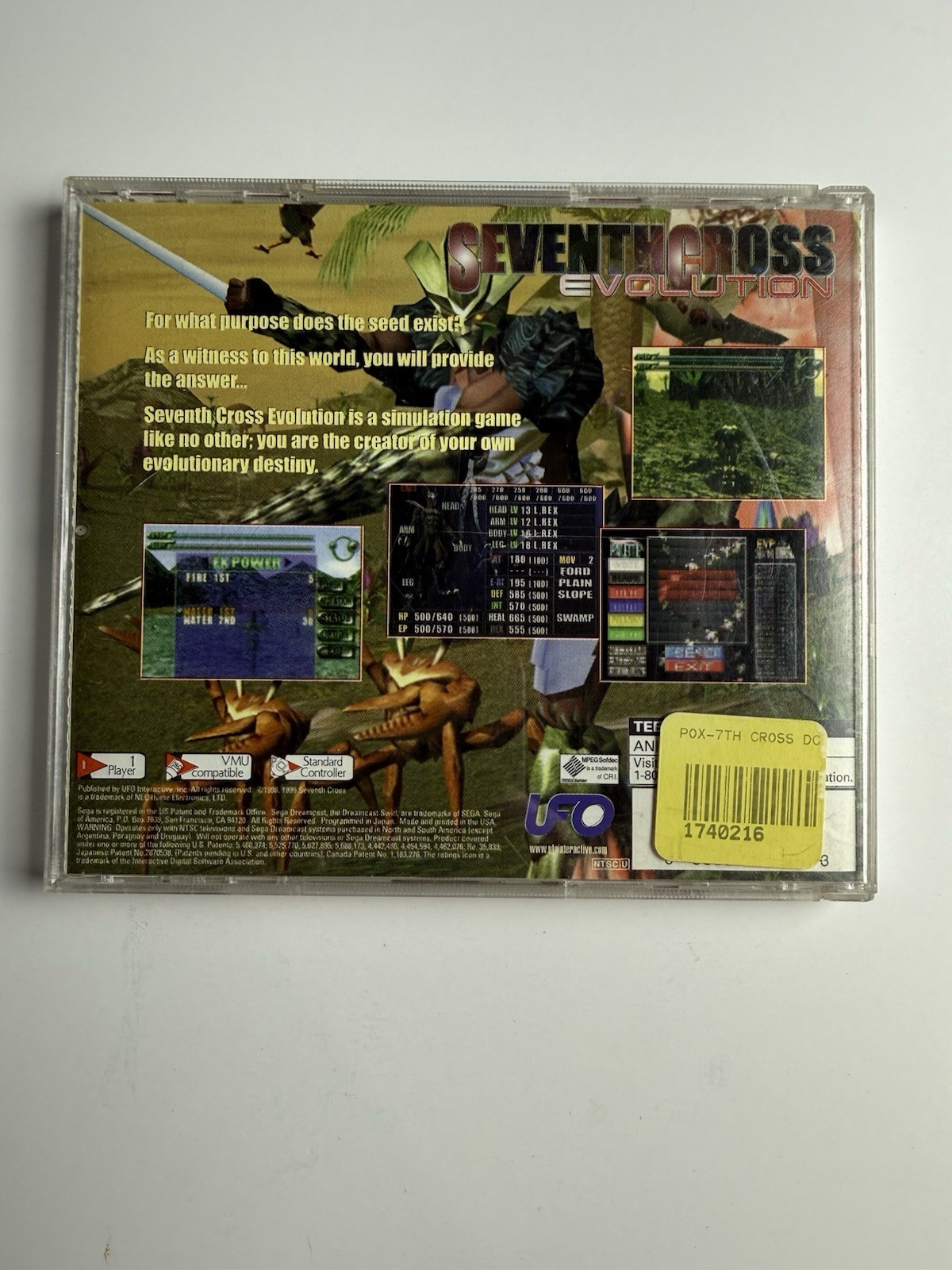 Seventh Cross: Evolution (Sega Dreamcast, 1999) Complete – Tested!