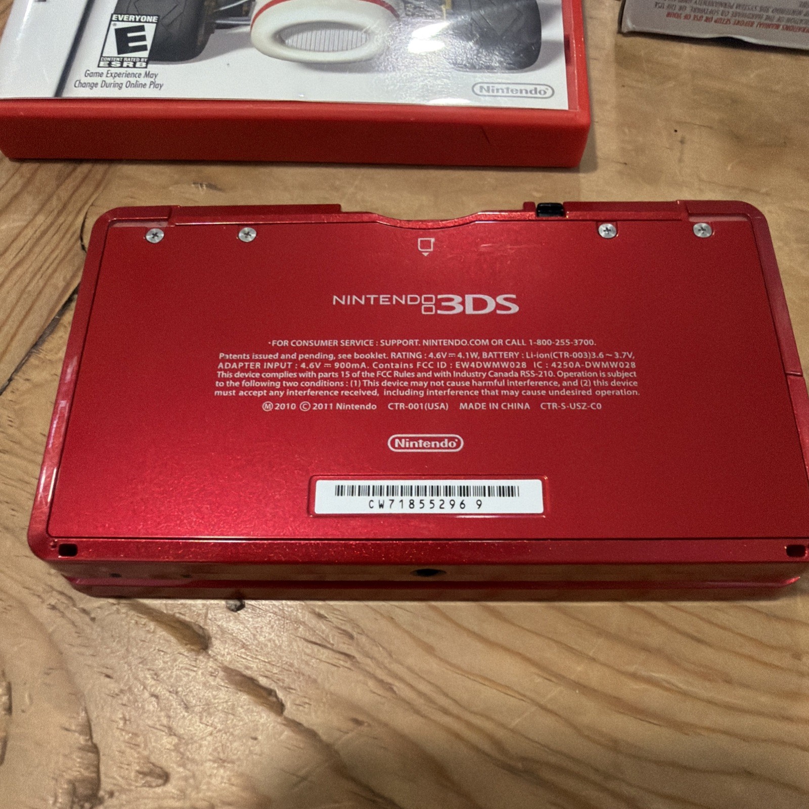 Nintendo 3DS Super Mario 3D Land Flame Red Handheld System CIB USA W/ Mario Cart