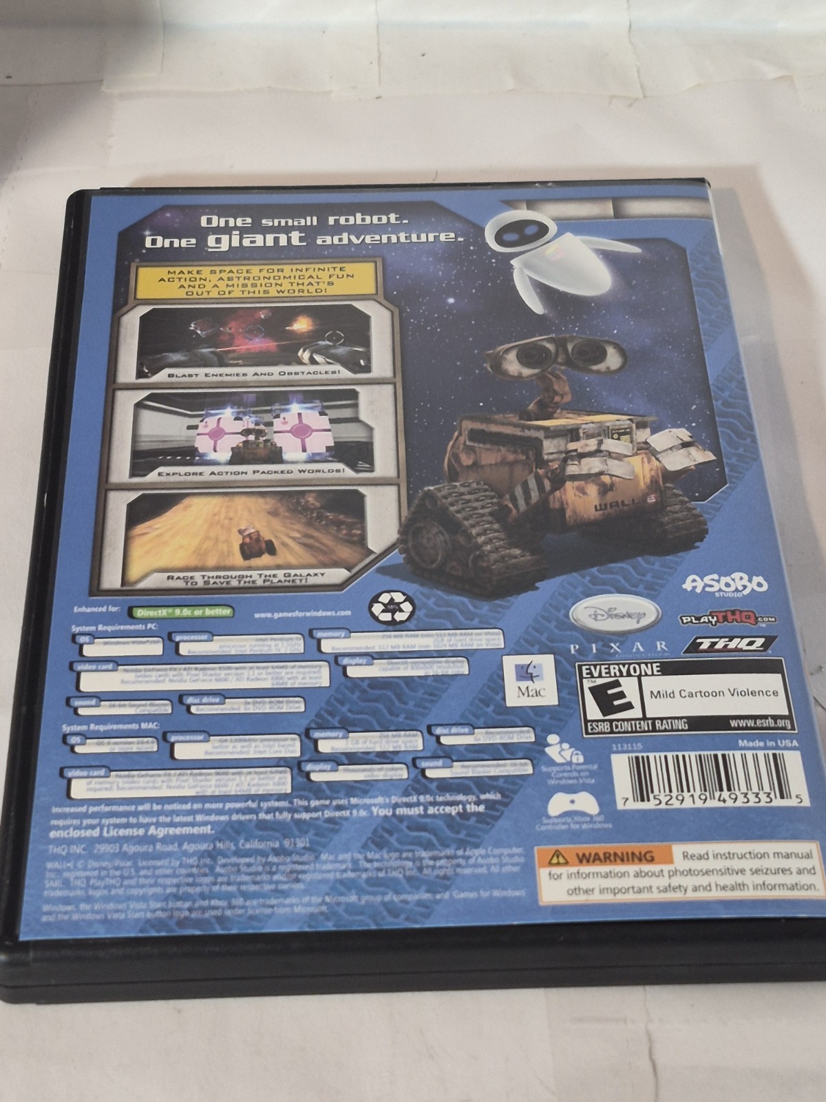 WALL-E Windows Mac 2008 Very Good W Case