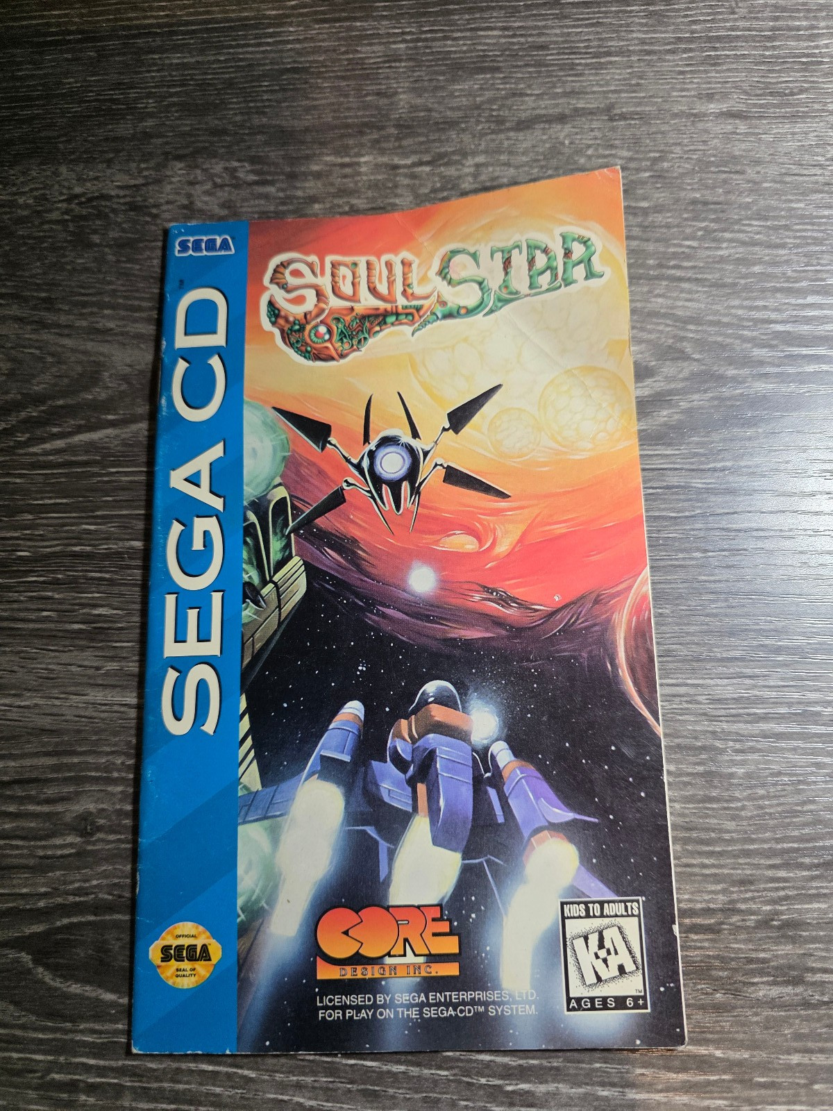 Soul Star (SEGA CD, 1994) Complete W/ Manual CIB TESTED (Cracked Case)