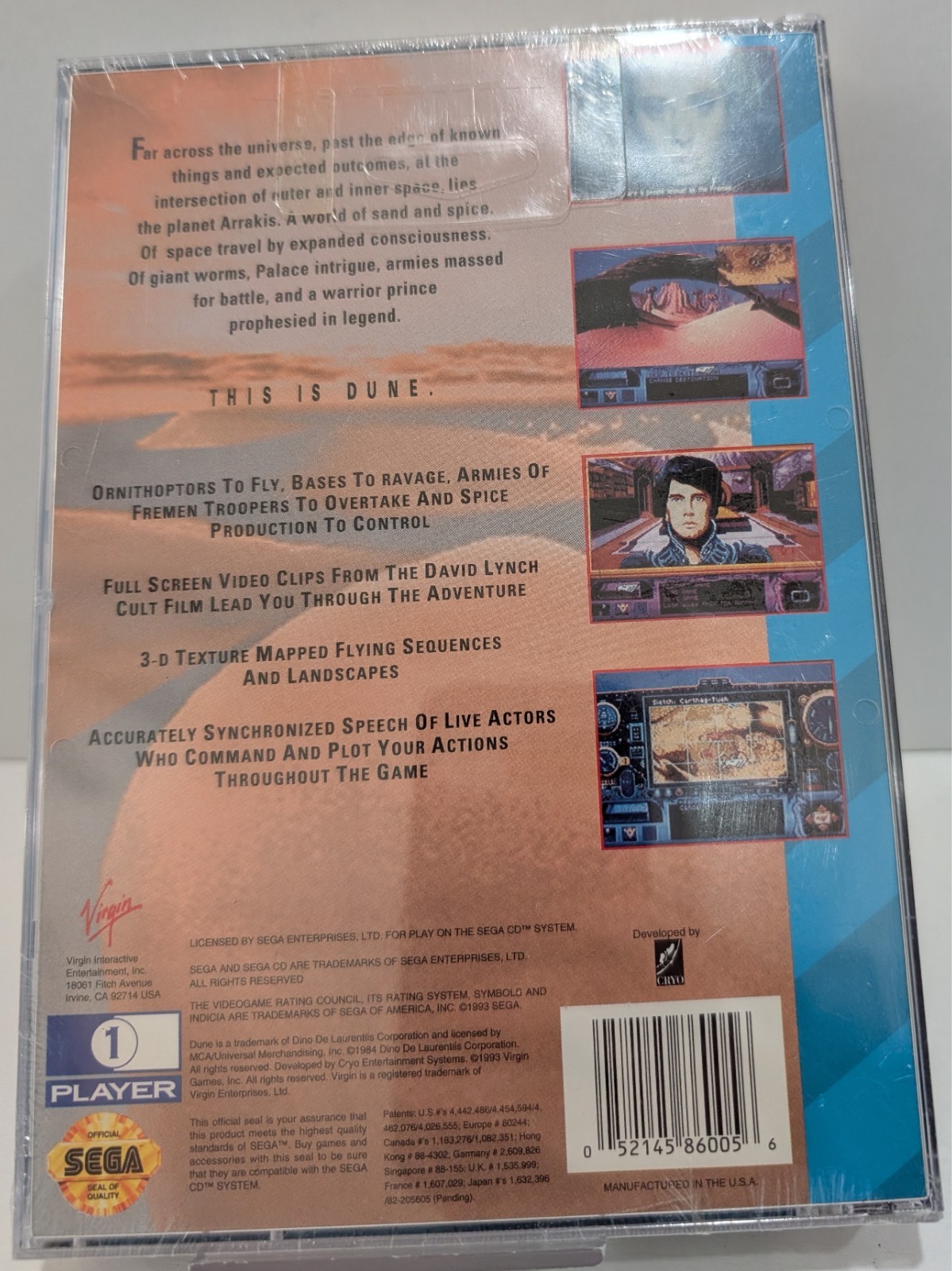 Dune Sega CD Brand New Factory Sealed Cryo Virgin Interactive 1993