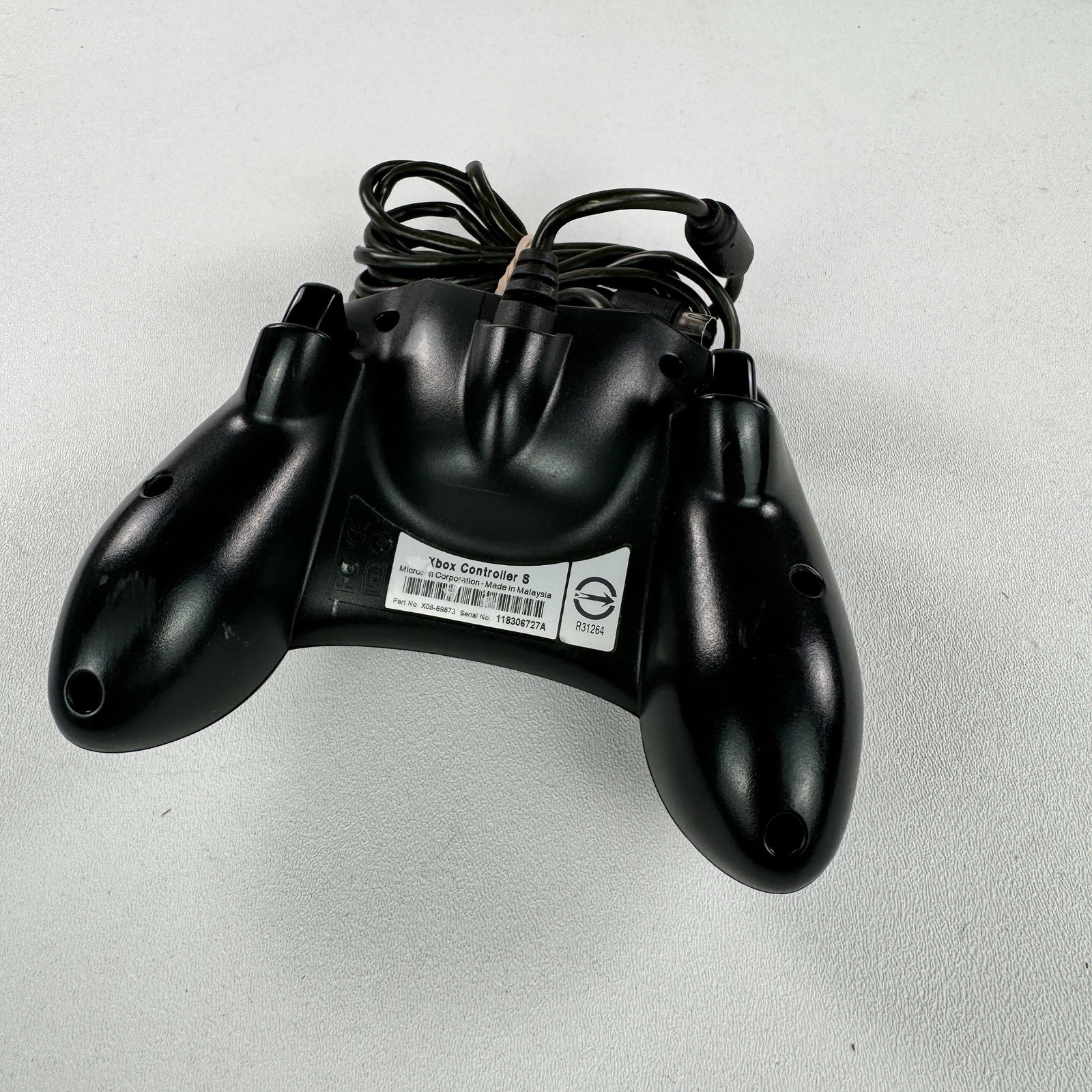 Original Xbox OEM Controller S Type Black X08-69873 w/ Breakaway Cable TESTED