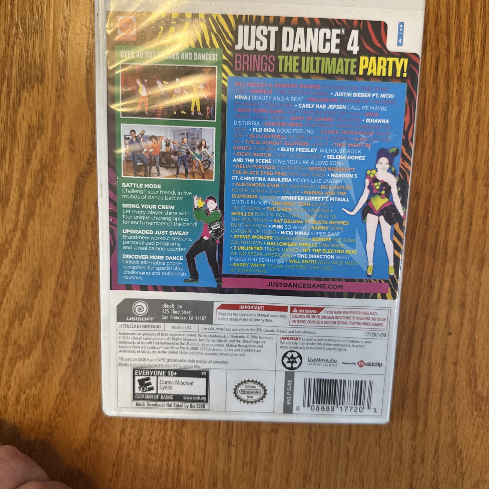 Just Dance 4 (Nintendo Wii, 2012)