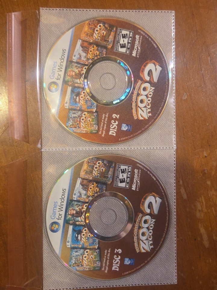 Zoo Tycoon 2 Ultimate Collection PC Disc 2 & 3 Only