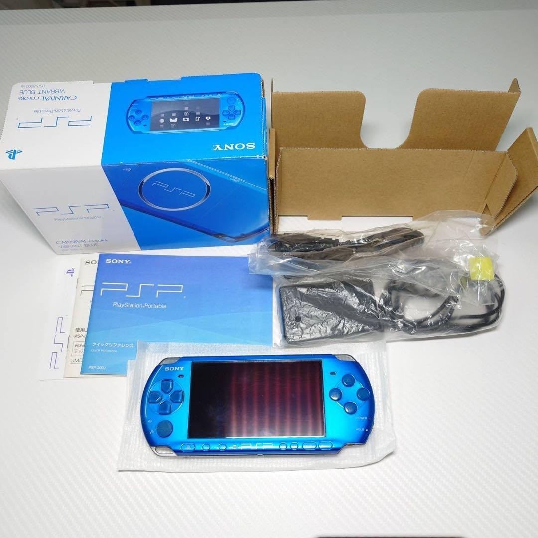 Sony PSP 3000 Vibrant Blue Complete in Box Near Mint 6748