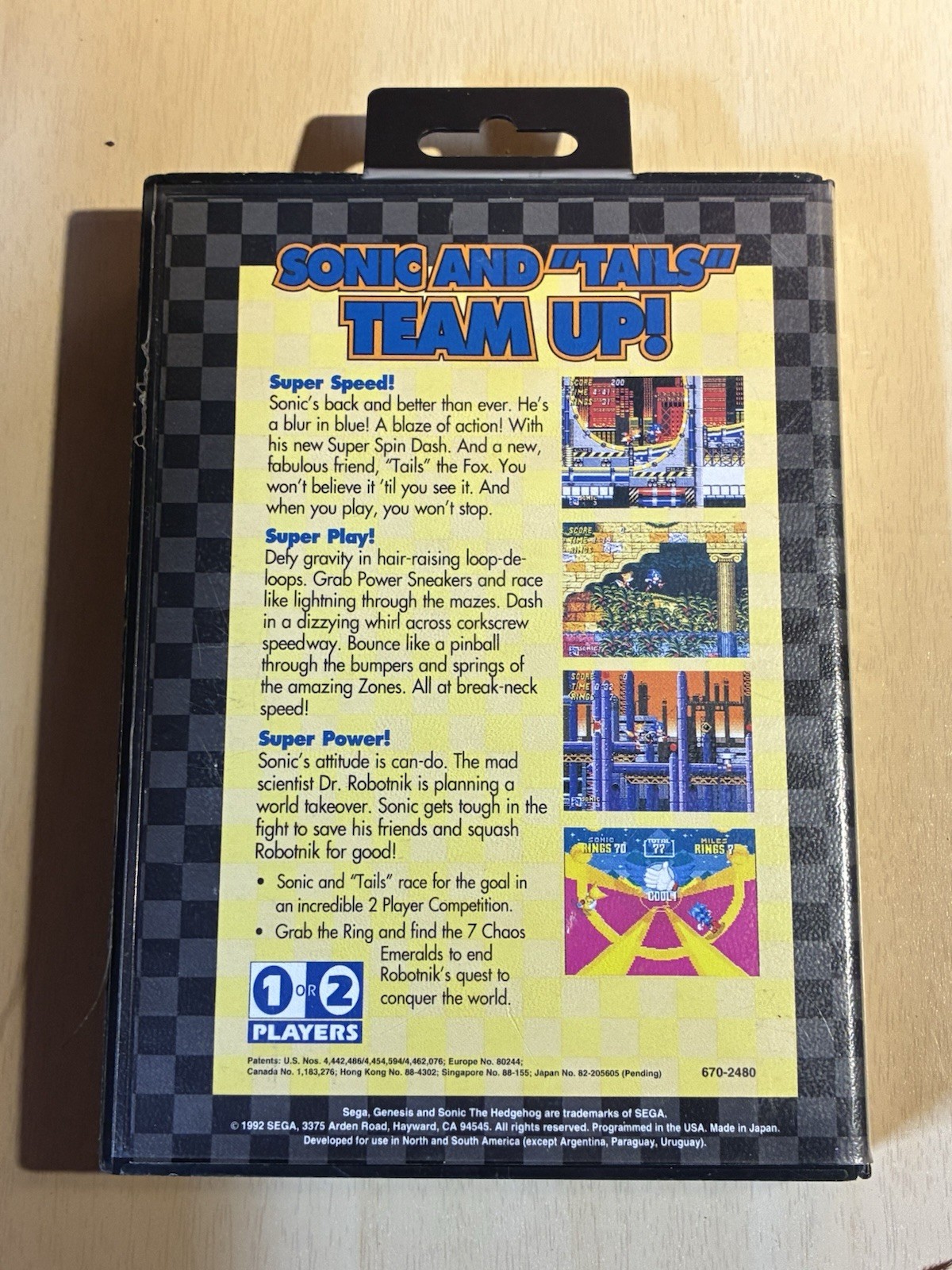 Sonic the Hedgehog 2 Sega Genesis Case & Cartridge Tested Authentic No Manual 🦔