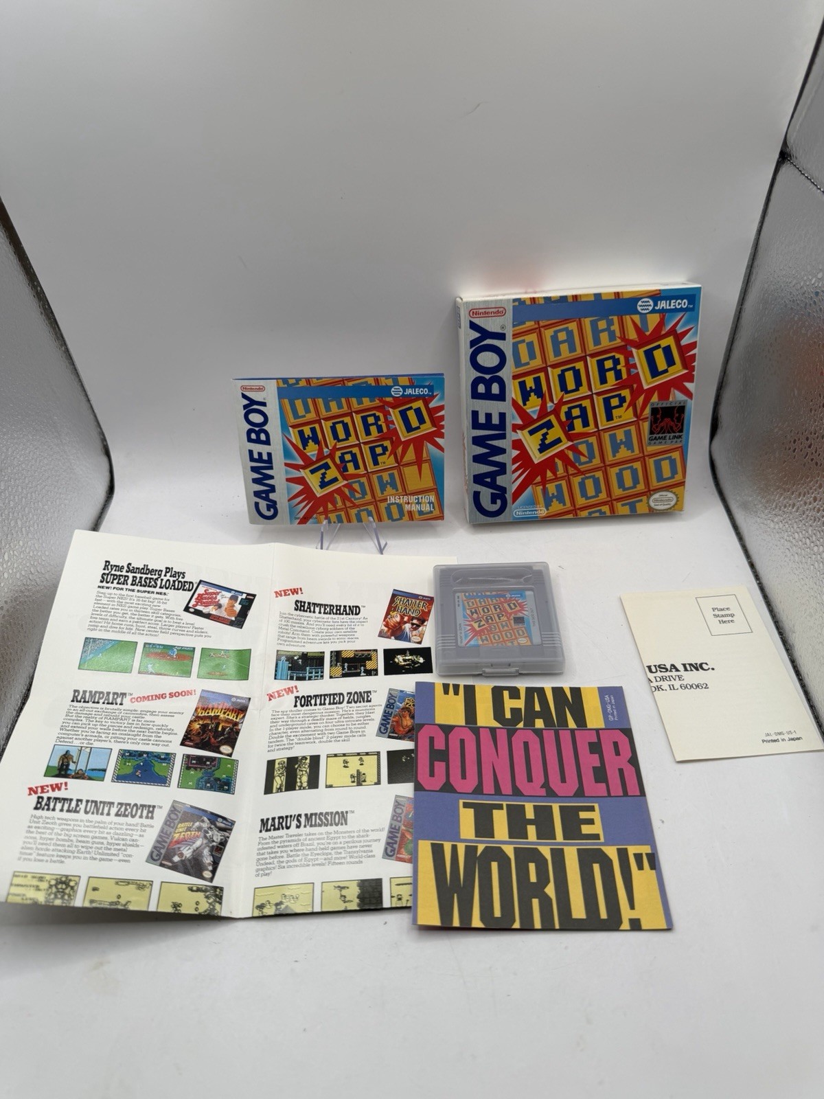 Word Zap (Nintendo Game Boy Gameboy) Complete in Box CIB Rare Fast Shipping