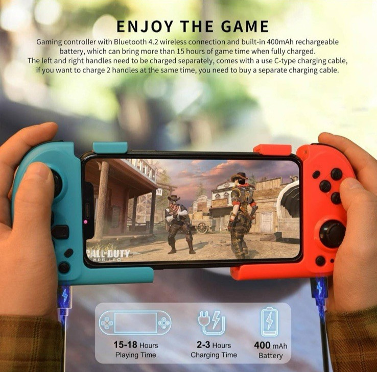 Portable Easy to Use Gaming Controller for Android Apple Phone/Tablet/PC/XBOX/NS
