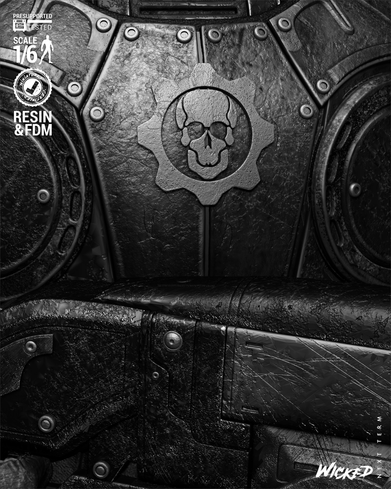 Gears of War Dom Resin Statue Non-Painted