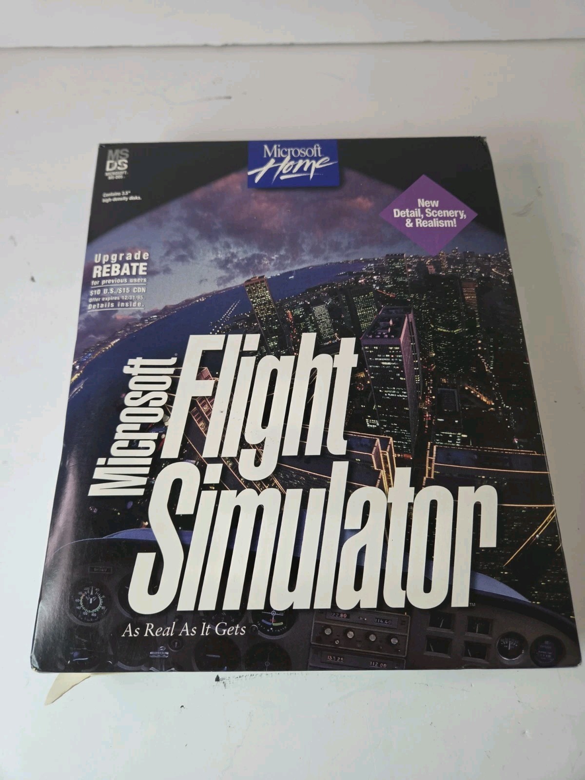 Open Box Microsoft Flight Simulator 5.1 PC, 1995 3.5″ Diskettes MS-DOS Big Box