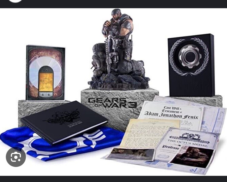 Game XBOX 360 GEARS OF WAR 3 COLLECTOR’s EDITION Marcus Fenix statue NEW
