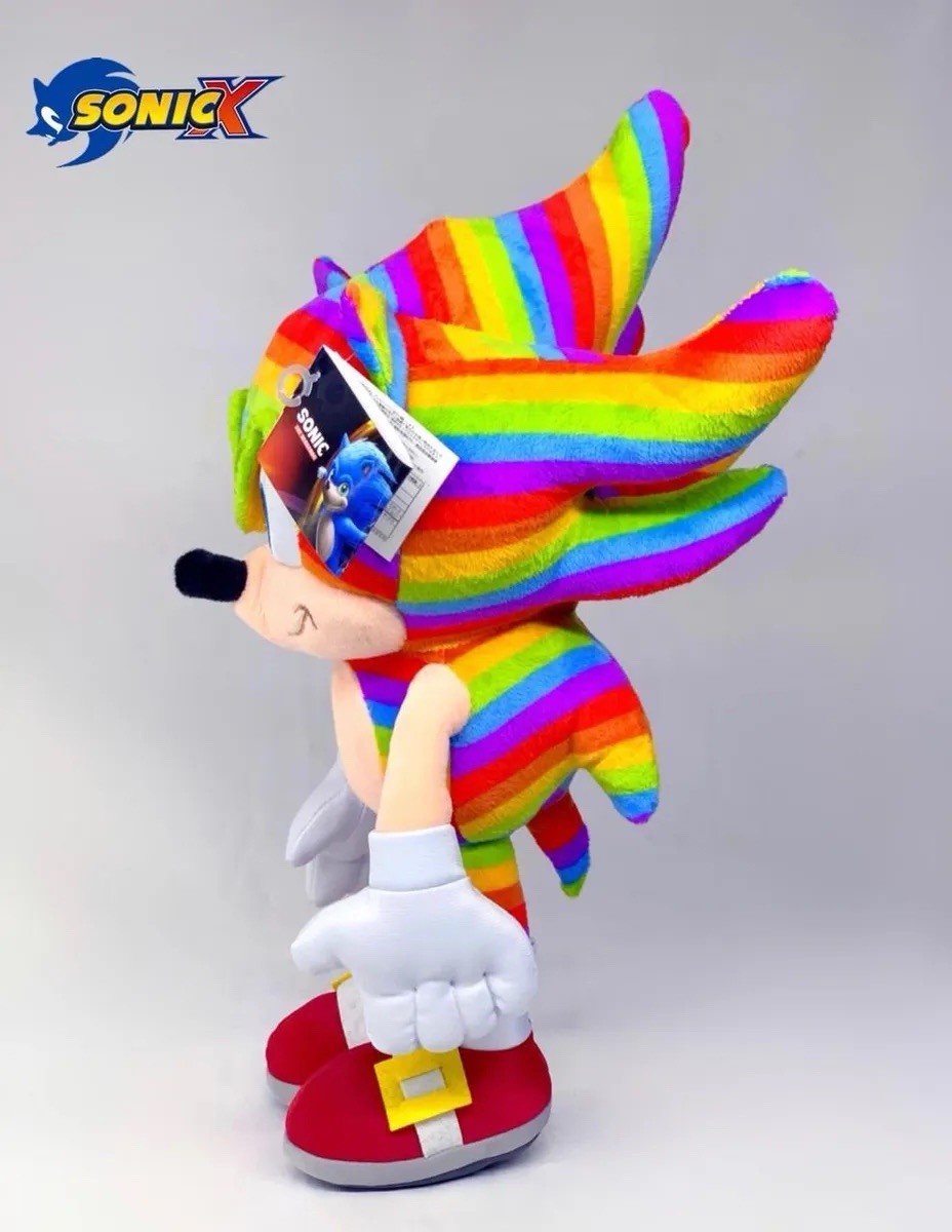 Mexico Rainbow Flag Sonic Plush 15” Sonic The Hedgehog Mexican Bootleg Toy RARE